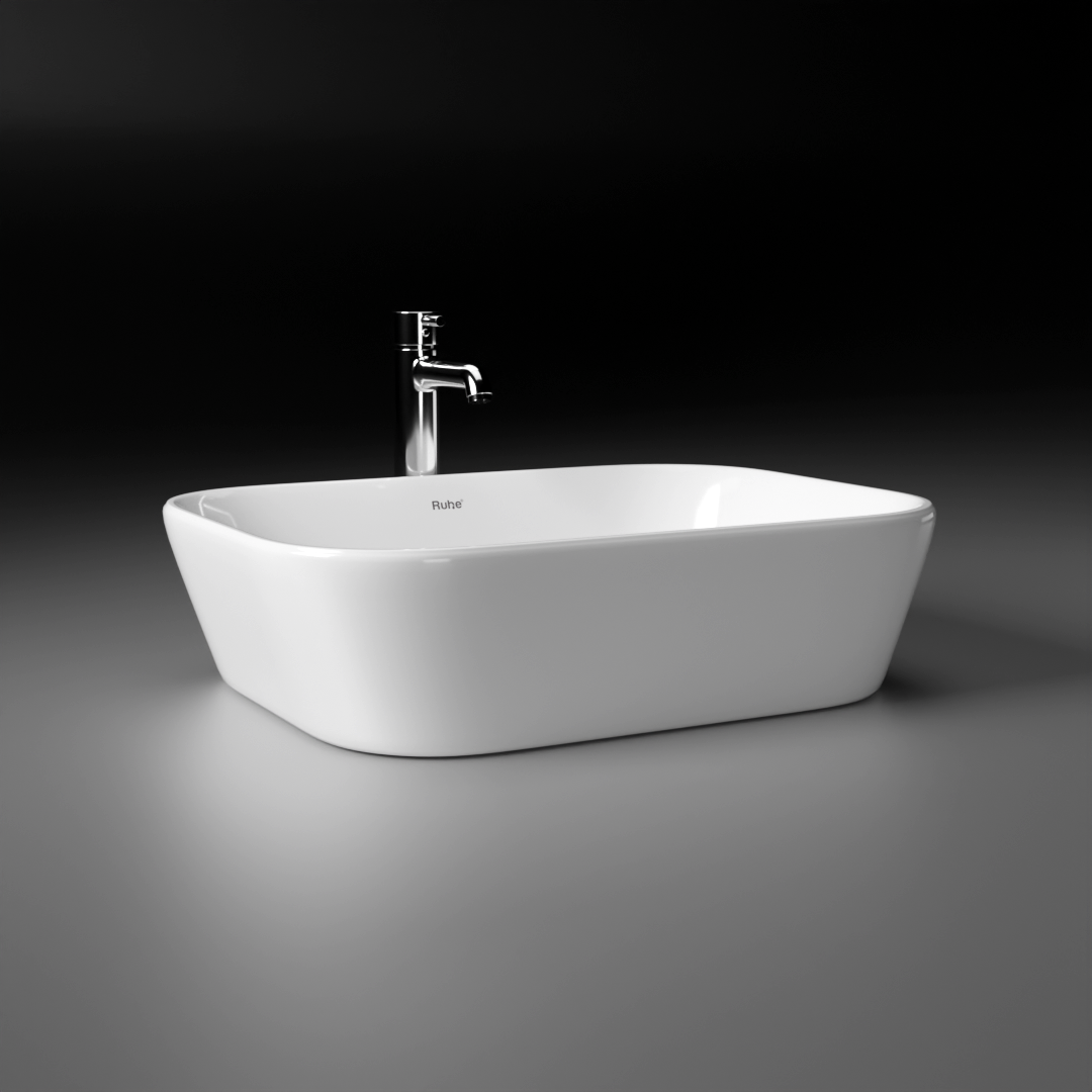 Iris Table-Top Wash Basin (White) - by Ruhe