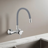 Kara Single Lever Wall-mount Kitchen Sink Mixer Tap with Coloured Silicone Spout