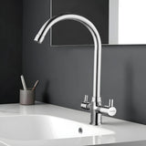 Kara Deck Mount Wash Basin Mixer Tap with Swivel Spout