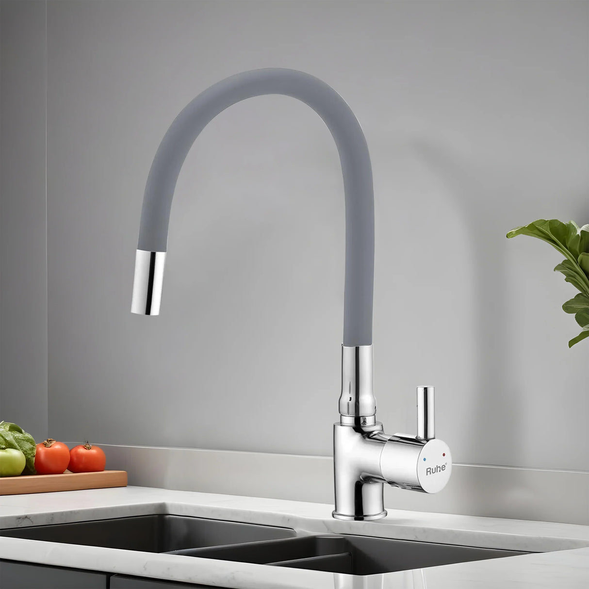 Kara Single Lever Deck-mount Kitchen Sink Mixer Tap with Coloured Silicone Spout