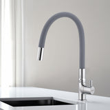 Kara Deck-mount Kitchen Sink Tap with Grey Flexible Silicone Spout - by Ruhe®