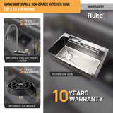 Kitchen Sink Nano Waterfall Cup Washer Warranty