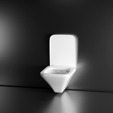 Luna Wall-Hung Rimless P-Trap Western Toilet / Commode (White) - by Ruhe