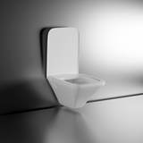 Luna Wall-Hung Rimless P-Trap Western Toilet / Commode (White) - by Ruhe