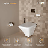 Luna Wall-Hung Western Commode, Salient Features