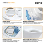 Luna Wall-Hung Western Commode, rimless design