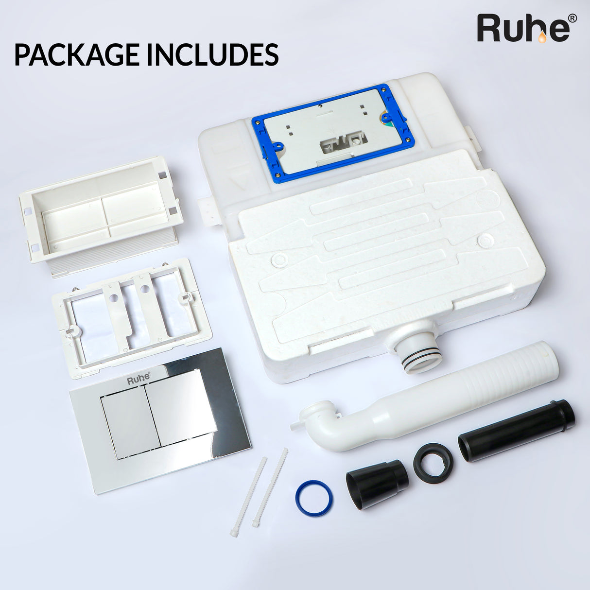 Mechanical Concealed Cistern for Wall-hung Western Toilets (Flush Tank) - by Ruhe®