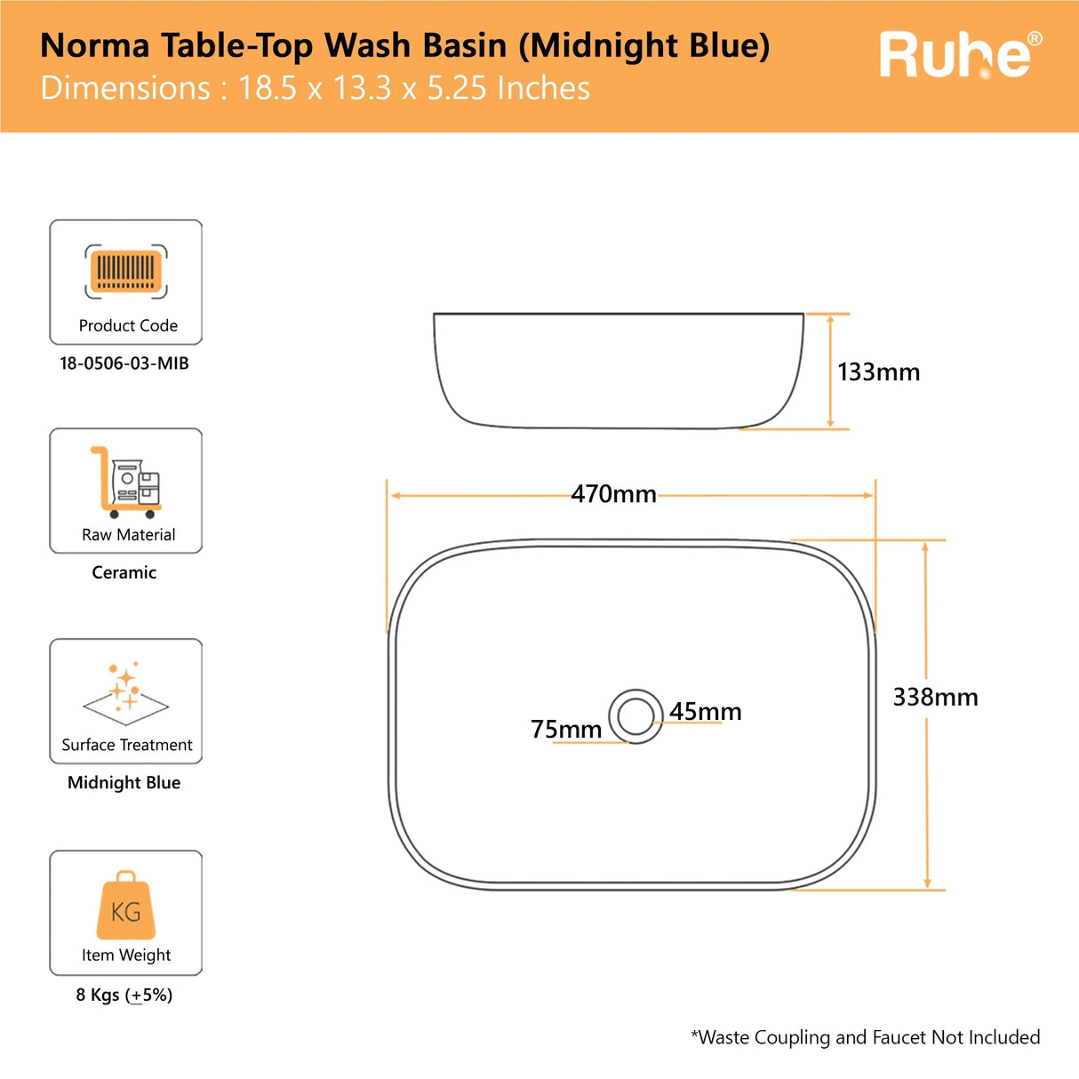 Norma Table Top Wash Basin