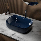 Midnight Blue Norma Table Top Wash Basin (Lifestyle)