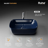 Midnight Blue Norma Table Top Wash Basin (Salient Features)