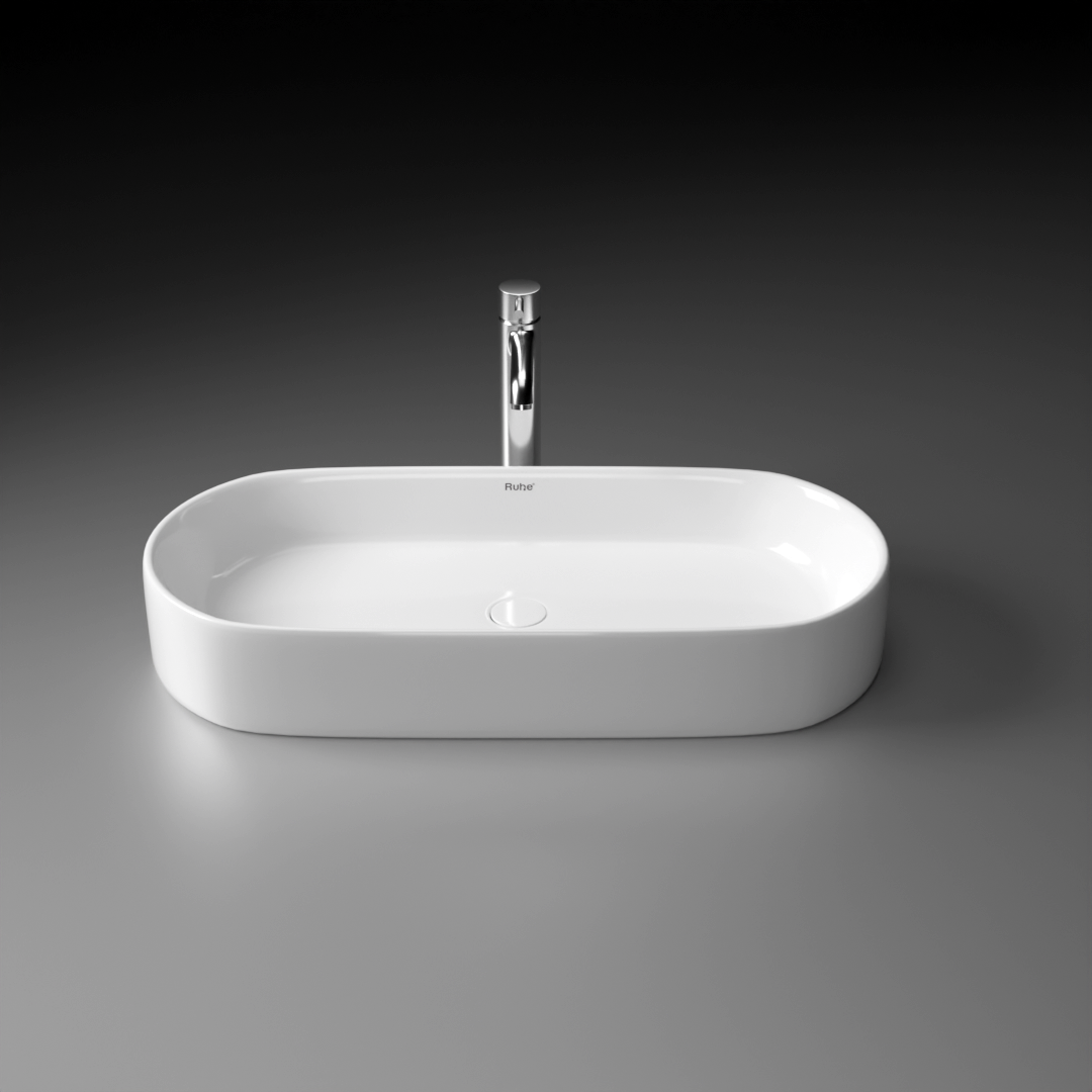 Navi Table-Top Wash Basin (White) - by Ruhe