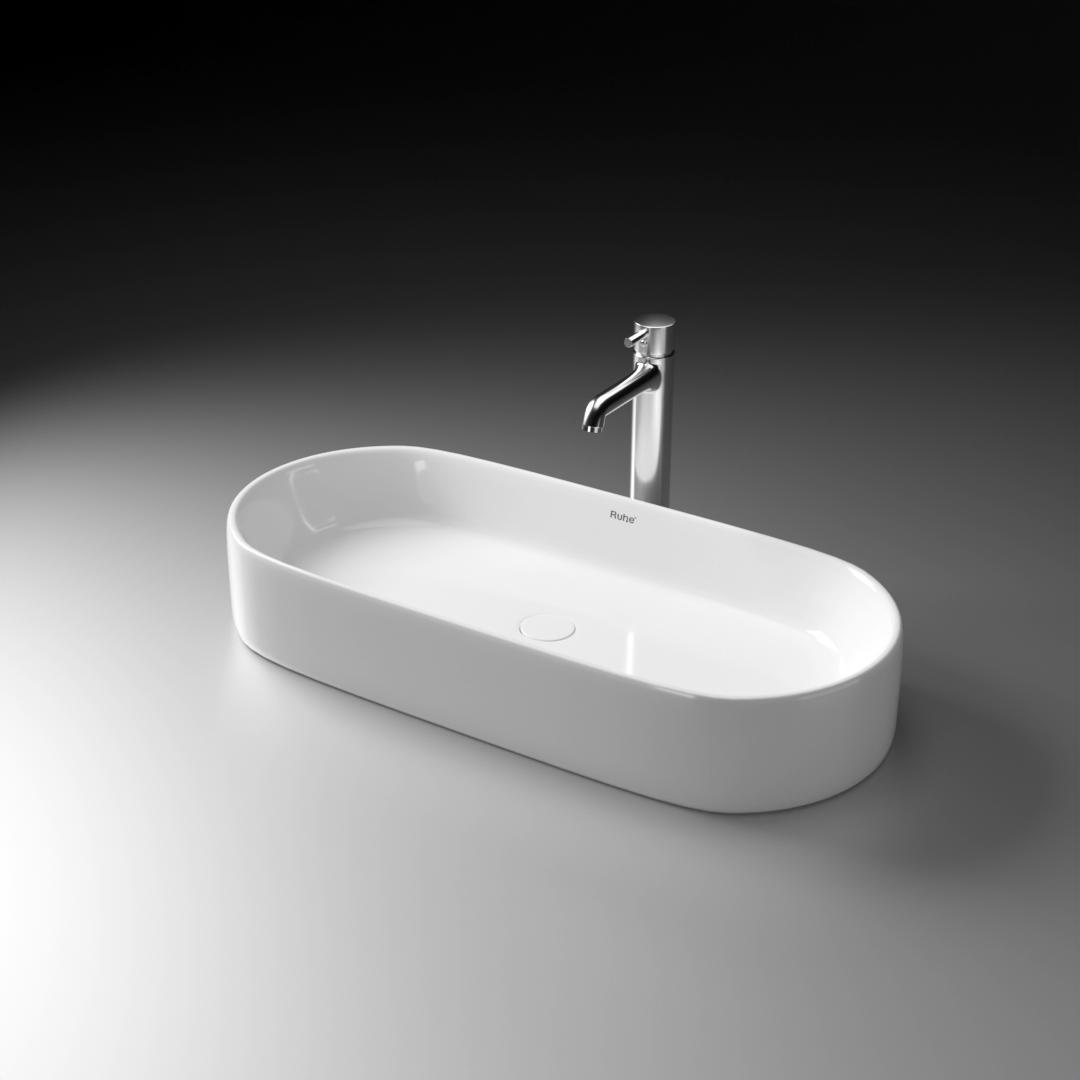 Navi Table-Top Wash Basin (White) - by Ruhe