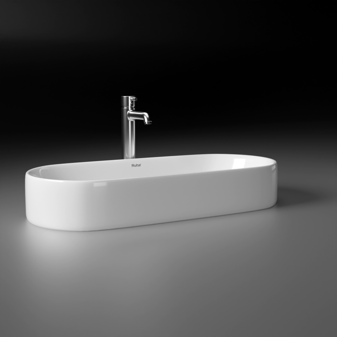 Navi Table-Top Wash Basin (White) - by Ruhe