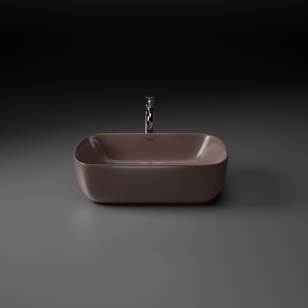 Norma Table-Top Wash Basin (Brown) - by Ruhe