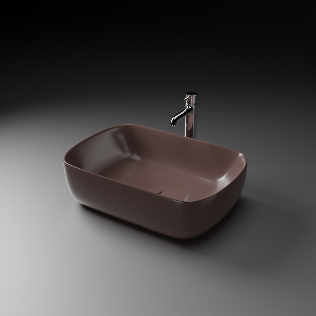 Norma Table-Top Wash Basin (Brown) - by Ruhe