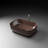 Norma Table-Top Wash Basin (Brown) - by Ruhe