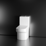 Nova One-Piece Rimless S-Trap Siphonic Western Toilet / Commode (White) - by Ruhe