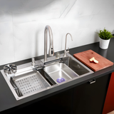 Nano Silver Smart Kitchen Sink (30 x 18 x 9 Inches)