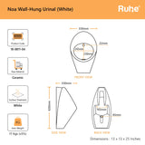 Noa Wall-Hung Urinal(Dimensions)