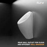 Noa Wall-Hung Urinal, clean and effiecient wall drainage