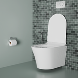 Noir Wall-Hung Western Commode White