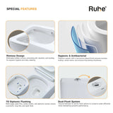 Nova One-Piece Western Commode with rimless design