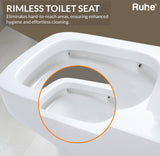 Nova One-Piece Rimless S-Trap Siphonic Western Toilet / Commode (White) - by Ruhe