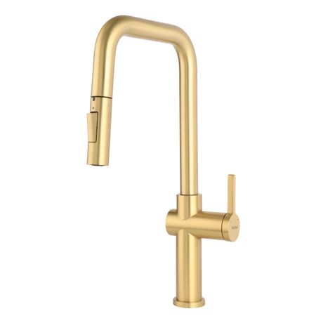 Opulo Dual Flow Pull-Out Kitchen Mixer Faucet Brushed Gold