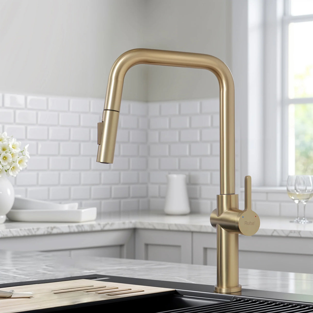 Opulo Dual Flow Pull-Out Kitchen Mixer Faucet