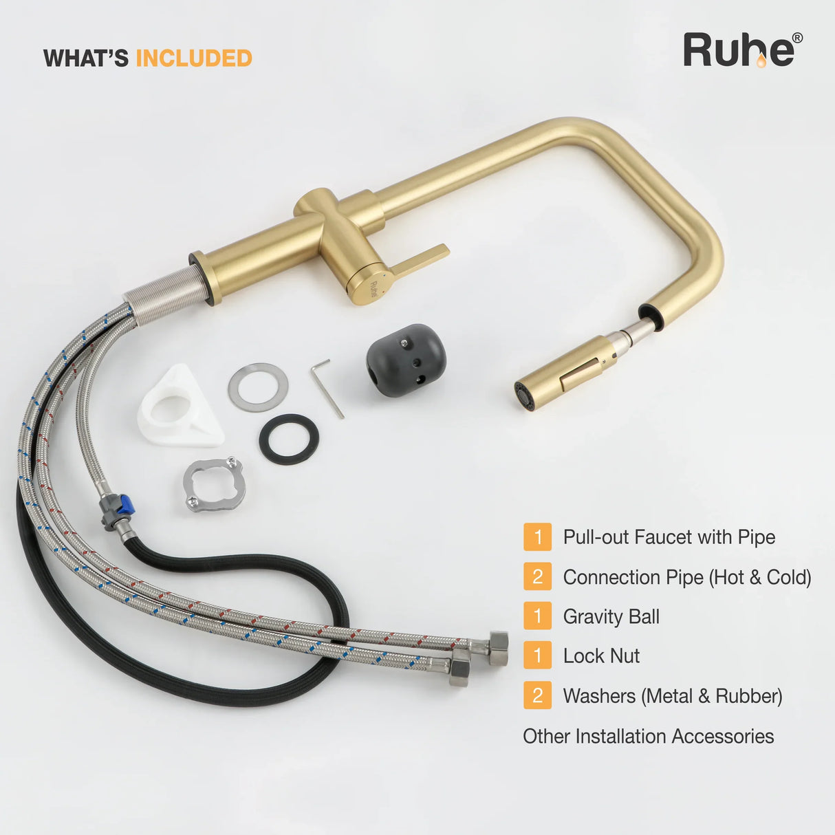 Opulo Dual Flow Pull-Out Kitchen Mixer Faucet