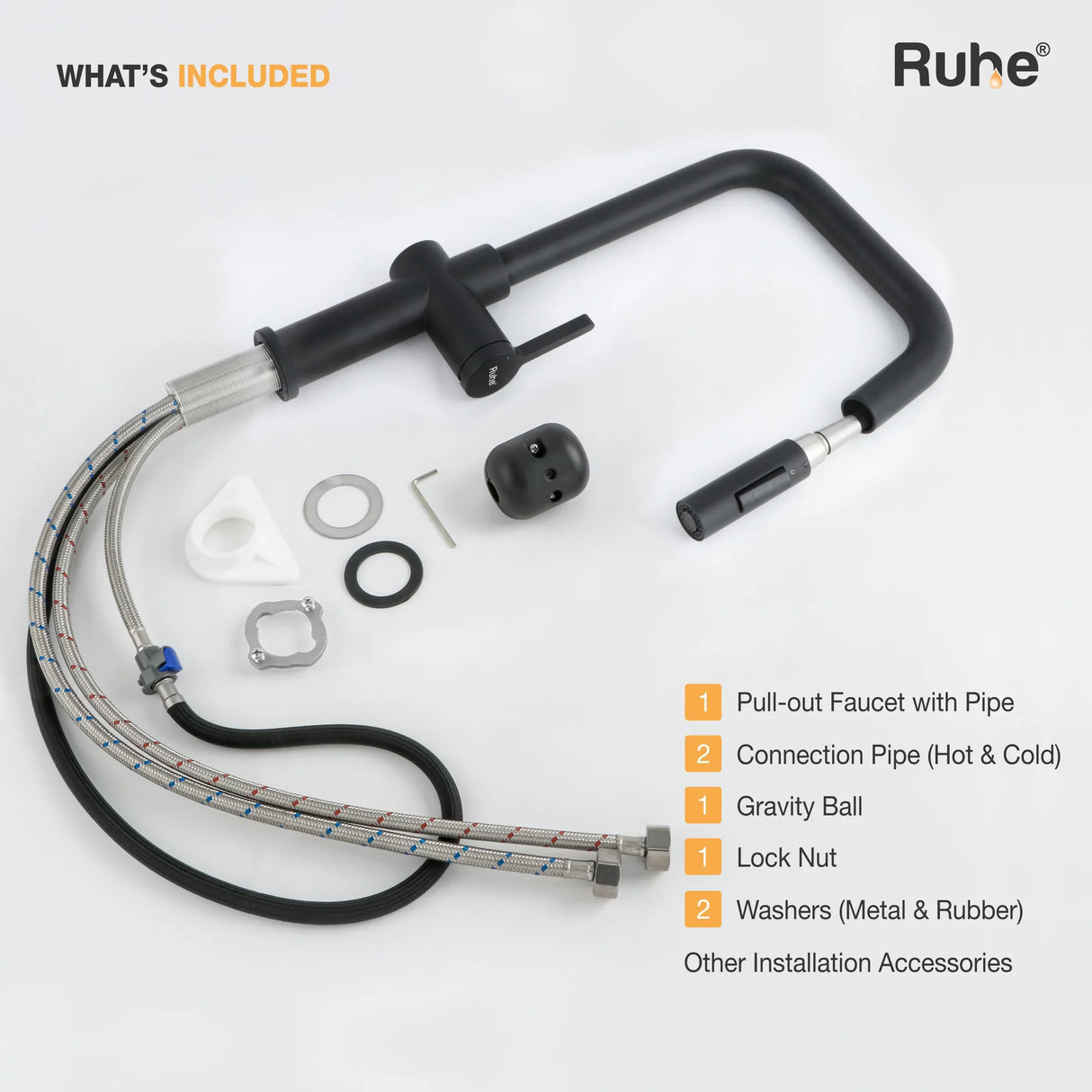 Opulo Dual Flow Pull-Out Kitchen Mixer Faucet