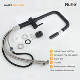 Opulo Dual Flow Pull-Out Kitchen Mixer Faucet Matte Black Package Contains