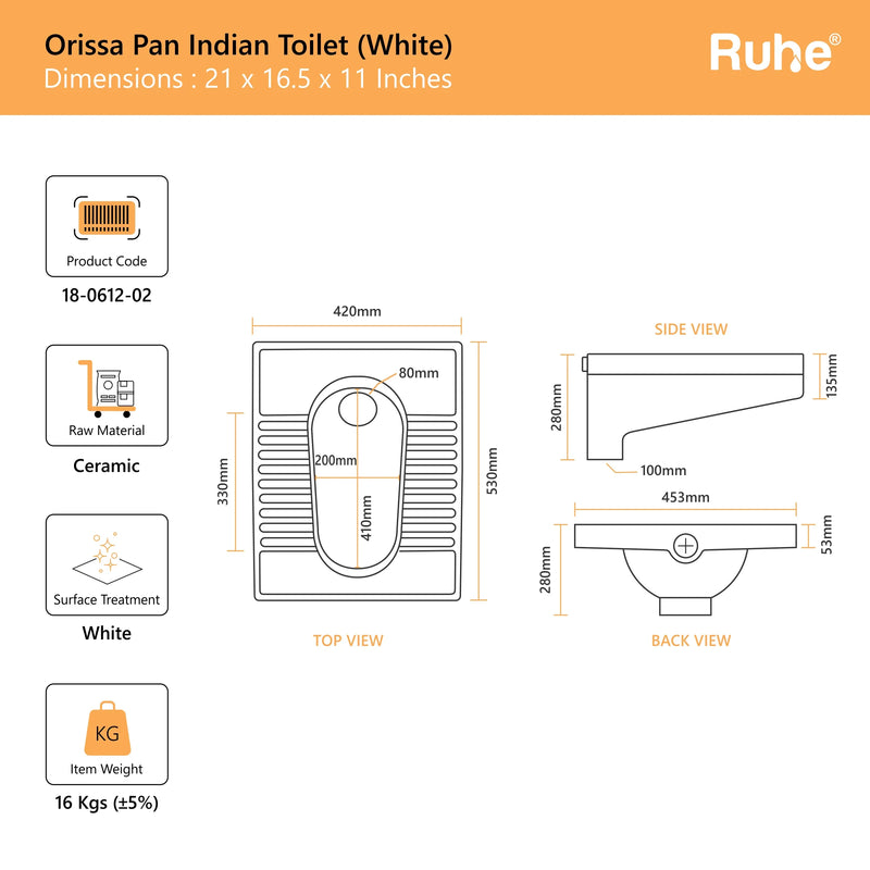 Orissa Pan Indian Toilet