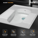 Orissa Pan Indian Toilet (21 x 16.5 x 11 inches), Salient Features