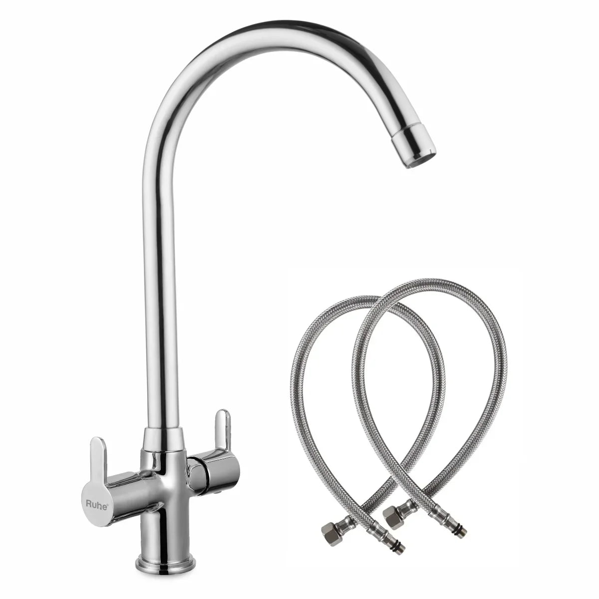 Pavo Deck Mount Wash Basin Mixer Tap with Swivel Spout