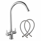 Pavo Deck Mount Wash Basin Mixer Tap with Swivel Spout