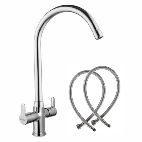 Pavo Deck Mount Wash Basin Mixer Tap with Swivel Spout