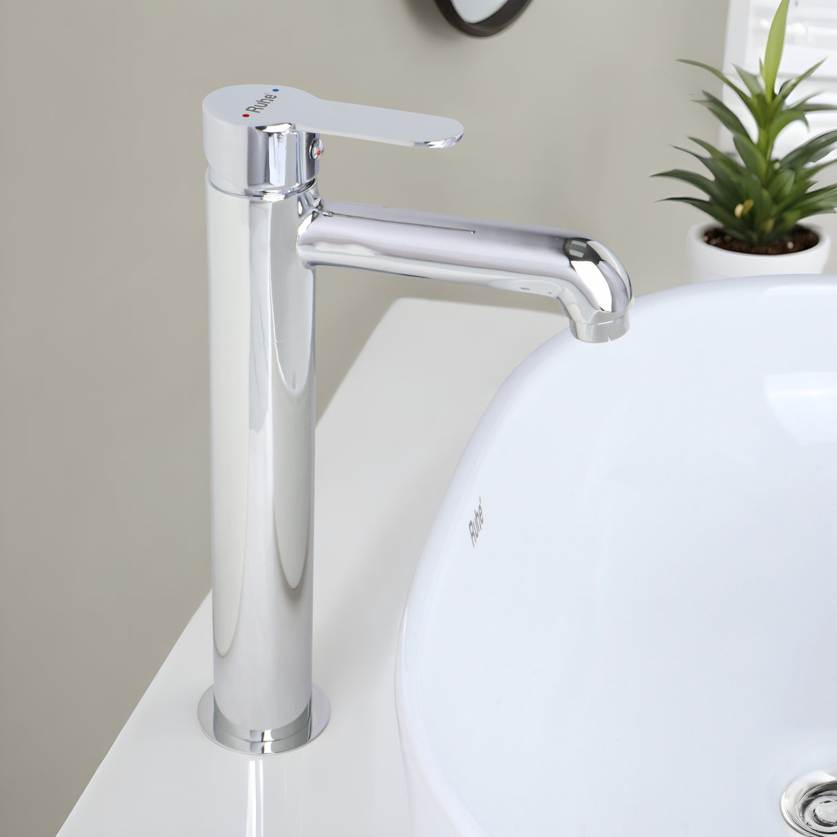 Pavo Single Lever Deck-mount Tall Body Wash Basin Mixer Tap - by Ruhe