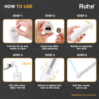 Electric Portable Bidet Sprayer for Travel (140 ml) – White
