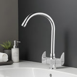 Pristine Deck-mount Wash Basin Mixer Tap with Large Swivel Spout (20") - by Ruhe®