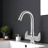 Pristine Deck Mount Wash Basin Mixer Tap with Swivel Spout