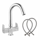 Pristine Deck Mount Wash Basin Mixer Tap with Swivel Spout