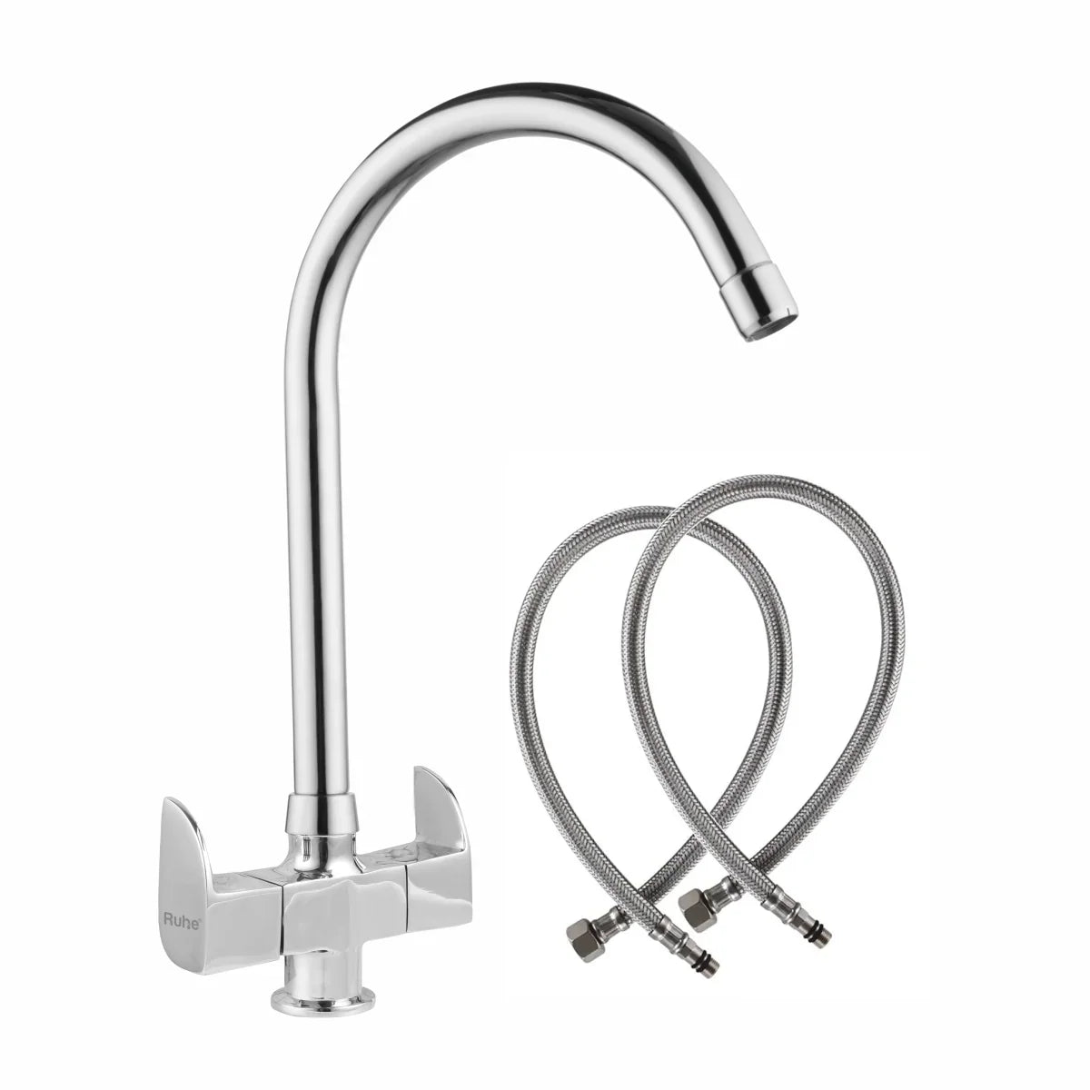 Pristine Deck Mount Wash Basin Mixer Tap with Swivel Spout