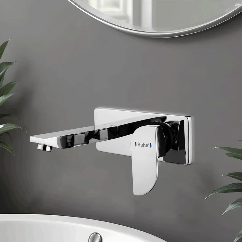 Pristine Single Lever Wall-mount Wash Basin Mixer Tap (Complete Set)