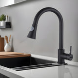 Kara Pull-out Kitchen Sink Mixer Tap with Dual Flow (Matte Black) 304-Grade SS - by Ruhe®