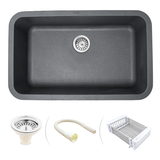 Quartz Single Bowl Kitchen Sink - Smoke