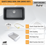 Quartz Single Bowl Kitchen Sink item list