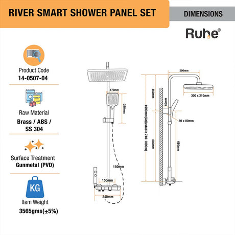 River Smart Shower Panel Set