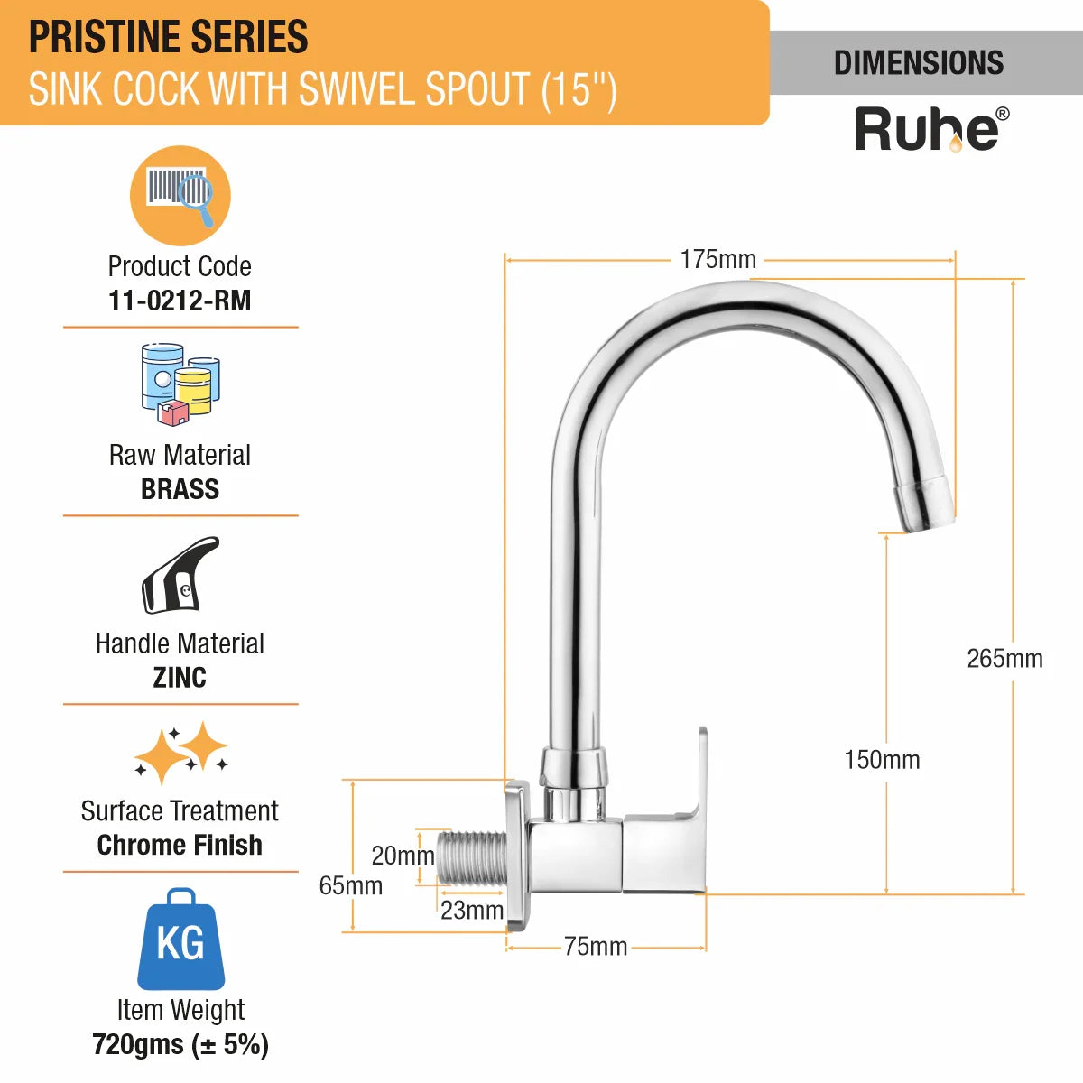 Brass Sink Tap with Swivel Spout