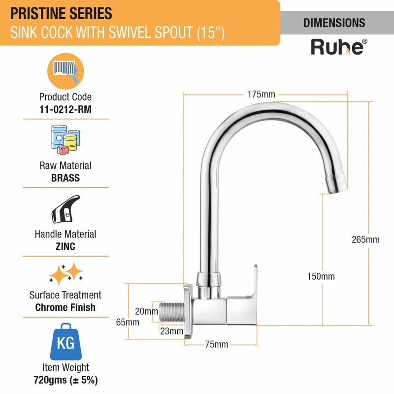 Brass Sink Tap with Swivel Spout